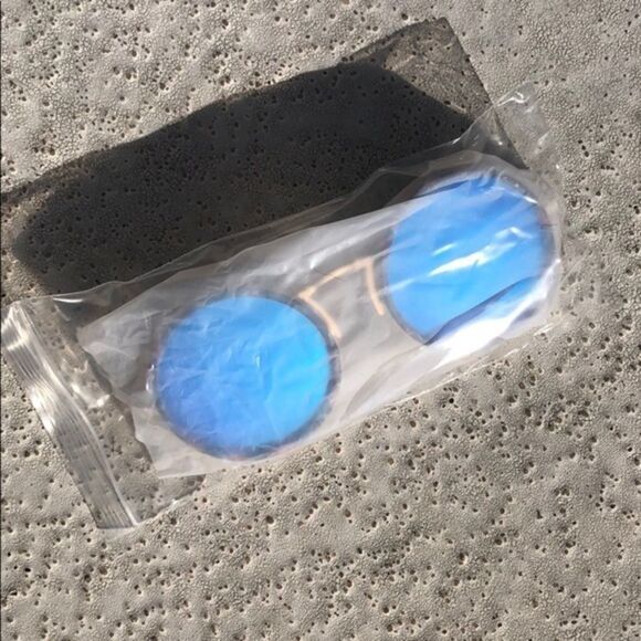 ELIBELLA Retro Blue Round Blue Sunglasses Shades - Picture 10 of 11